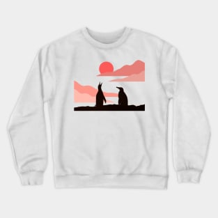 Sunset on Penguin Island Crewneck Sweatshirt